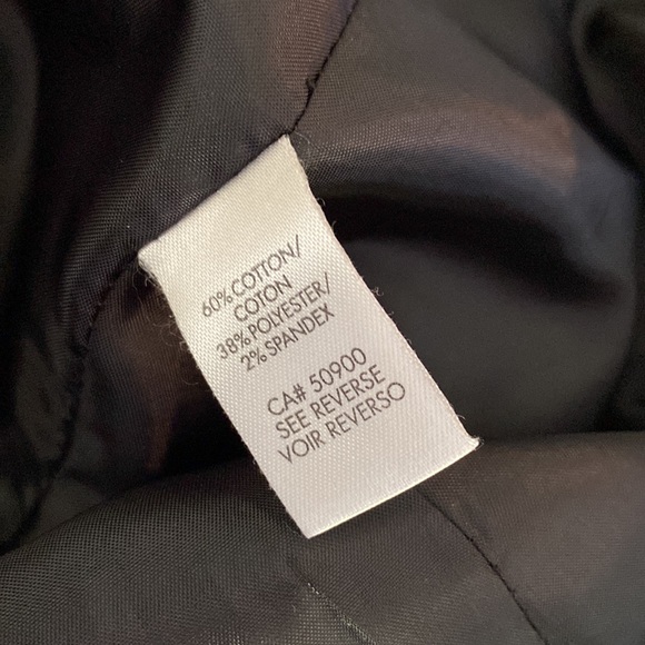 Calvin Klein women’s dark gray / black blazer cotton blend 2 metal buttons-14 - Picture 10 of 16